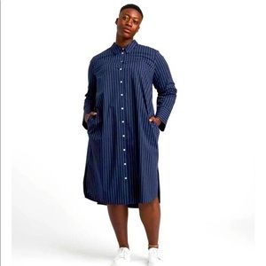Peyton summer shirt dress in navy (2xS or 10-12)